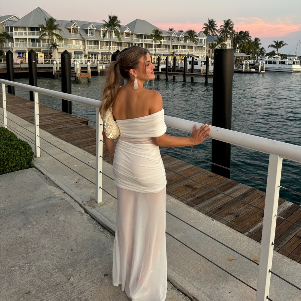 White Off-Shoulder Dress